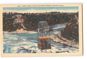 Niagara Falls Canada Postcard 1930-1950 Aero Cable Over Whirlpool Rapids