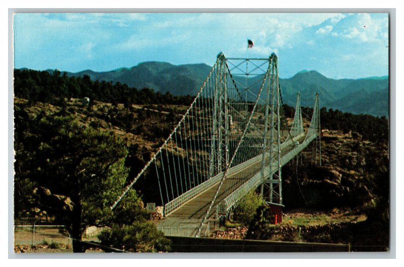 Postcard CO Royal Gorge Bridge Cañon City Colorado Vintage Standard View Card #1 