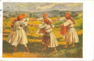 Croatia Croatian Traditional Dresses Vintage Postcard 07.49