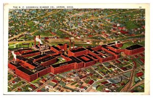 1929 BF Goodrich Rubber Co, Manufacturing, Akron, OH Postcard