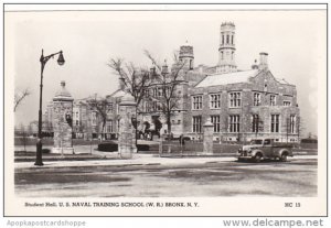 New York Bronx Student Hall Naval Training School Real Photo