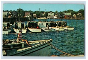 Vintage Harbor At St. Andrews New Brunswick Canada Original Postcard F147E