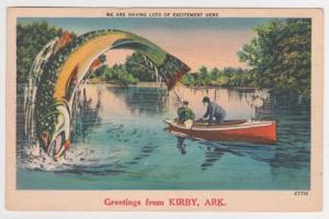 Ward AR Kirby Banderas TX Freak Fish Tall Tale Fishing Vintage Postcard A36