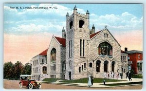 PARKERSBURG, West Virginia WV ~ FIRST M.E. CHURCH c1910s Wood County  Postcard