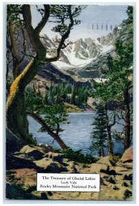 1935 Treasury Glacial Lakes Loch Rocky Mountain National Washington WA Postcard