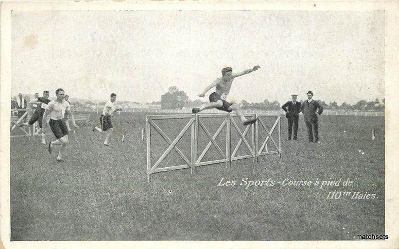 1920s Sports France Track Hurdles postcard 11834