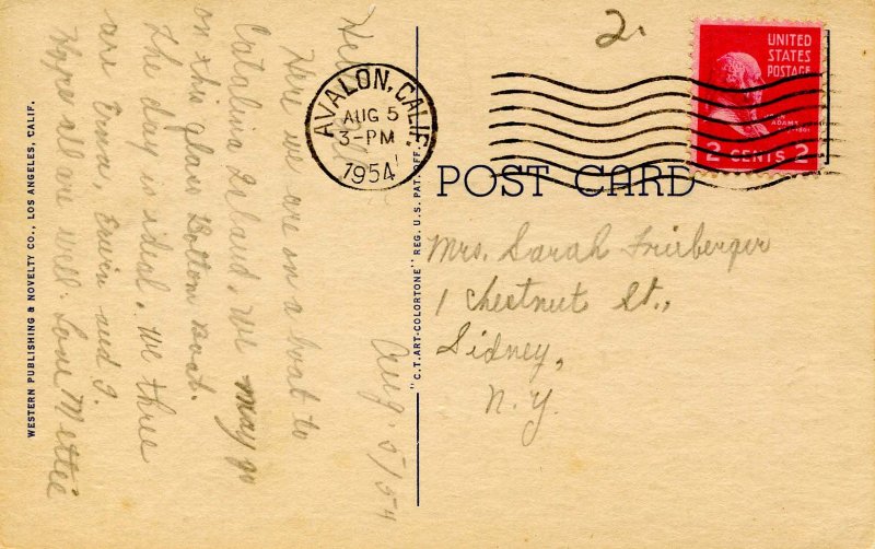 CA - Santa Catalina. Glass-Bottom Boat Phoenix