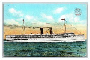 Vintage 1920's Postcard SS Yale & SS Harvard Los Angeles Steamship Company