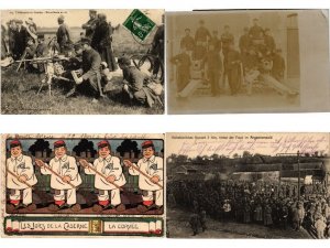 MILITARY, 250 Vintage Postcards Mostly pre-1940 (L6200)