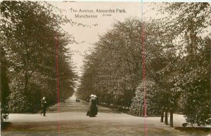 Alexandria Park UK Avenue Manchester #JV71949 C-1910 RPPC Photo Postcard 21-654