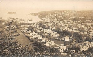 J2/ Camden Maine RPPC Postcard c1910 Birdseye View Harbor Homes 230