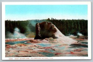 Yellowstone National Park  Giant Geyser Cone  Wyoming   Postcard