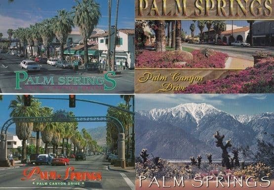 Palm Canyon Drive Springs 4x Stunning USA Postcard s