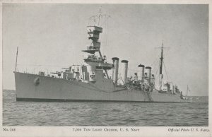 Postcard Ship 7000 Ton Light Cruiser US Navy