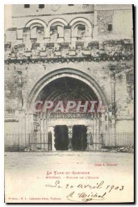 Old Postcard The Tarn et Garonne Moissac of the church porch