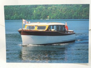 Lake Windermere Chris Craft M V Wayfarer Built 1935 Vintage Postcard Cumbria