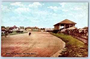 Denver Colorado CO Postcard Racing Matinee City Park Riding Horse 1910 Unposted