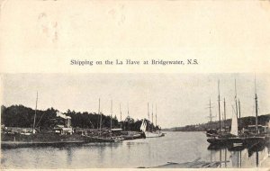 Bridgewater N. S. Canada shipping on the La Have linen antique pc ZD549843