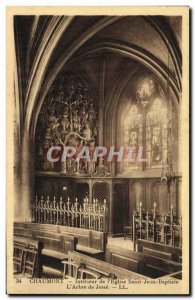 Old Postcard Chaumont Inside the Church of Saint John the Baptist The Jesse Tree