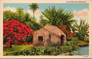 Old Hawaii Grass Hut Postcard PC299