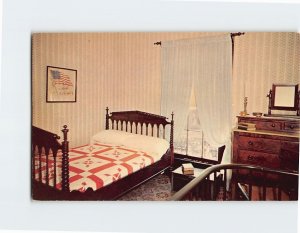 Postcard Robert Lincoln's Bedroom, Abraham Lincoln's Home, Springfield, Illinois