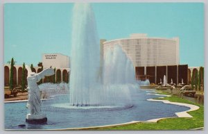 Hotel & Resort~Las Vegas Nevada~Caesars Palace Hotel~Fountain~Vintage Postcard