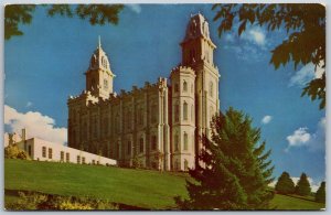 Vtg Manti Utah UT Latter Day Saint L.D.S Temple Mormon 1960s View Postcard