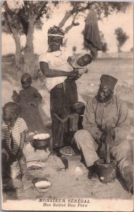 Senegal Dakar Good Soldier Good Father Vintage Postcard 05.30