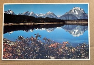 UNUSED POSTCARD MT. MORAN, TETON RANGE, WYOMING