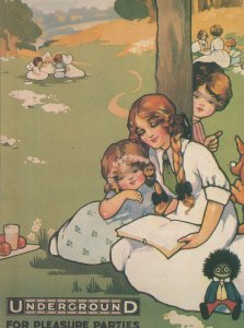 London Underground Picnic Politically Incorrect Doll Poster Postcard