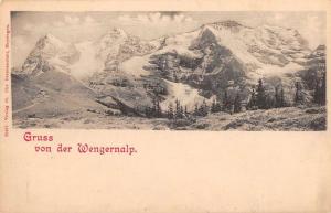 Wengernalp Switzerland Gruss von der scenic view antique pc Y13698