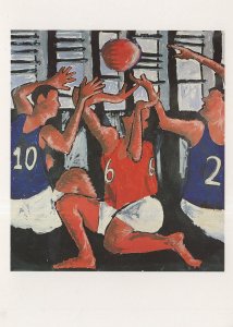 James Pollock Basketball Game Painting Postcard