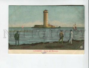 472824 Italy Livorno yacht lighthouse Vintage postcard