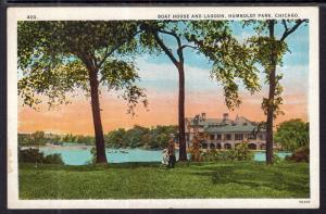 Boat House and Lagoon,Humboldt Park,Chicago,IL
