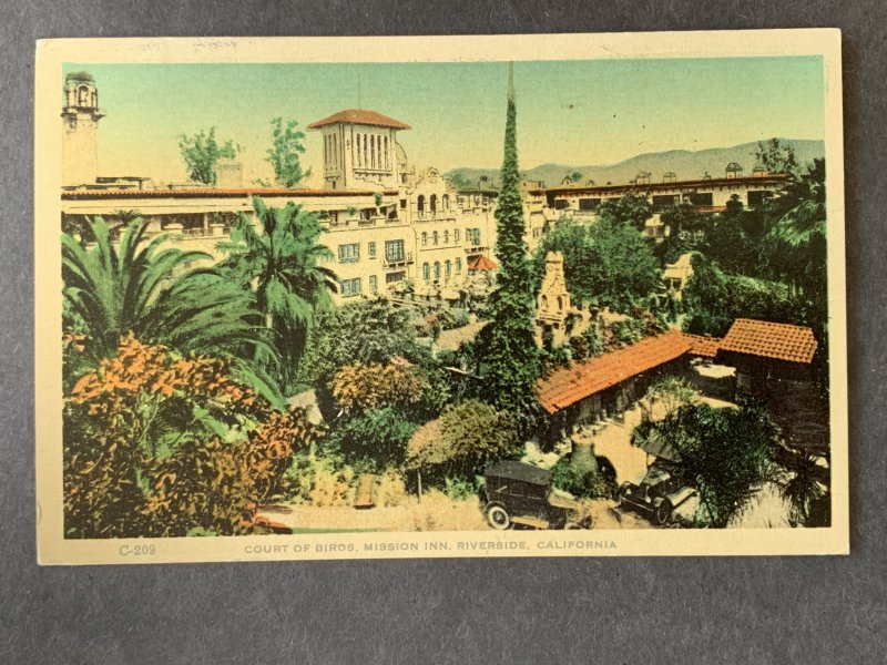 Court Of The Birds Mission Inn Riverside CA Litho Postcard H1156083020