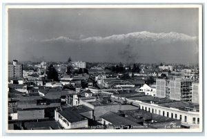 c1930's Panoramic View Buildings in Santiago Chile RPPC Photo Postcard