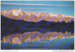 New Zealand The Remarkables Reflected In Lake Wakapitu