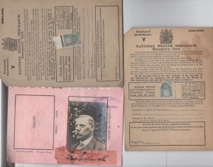 National Health Insurance Emergency Card 1924 Passport 3x Bundle