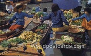 Floating Market, Wat Sai Bangkok Thailand Unused 