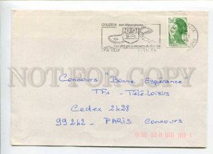 421411 FRANCE 1989 year HORSE hippodrome ADVERTISING Couzeix real posted COVER