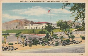 VINTAGE POSTCARD GOVERNMENT ADMINISTRATION BUILDING BOULDER NEVADA EARLY c.1950s