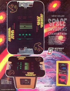Space Invaders Deluxe FLYER Original Cocktail Table 1979 NOS Video Game Artwork