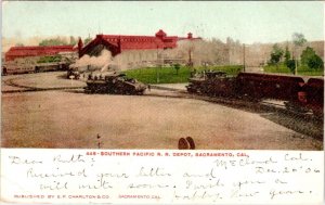Sacramento, CA California SOUTHERN PACIFIC RAILROAD DEPOT/STATION 1906 Postcard