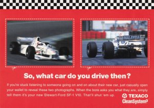 Texaco F1 Motor Racing Cars Advertising Postcard
