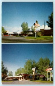 WEST EVANSTON, WY ~ Roadside HILLCREST MOTEL Lincoln Highway c1960s  Postcard