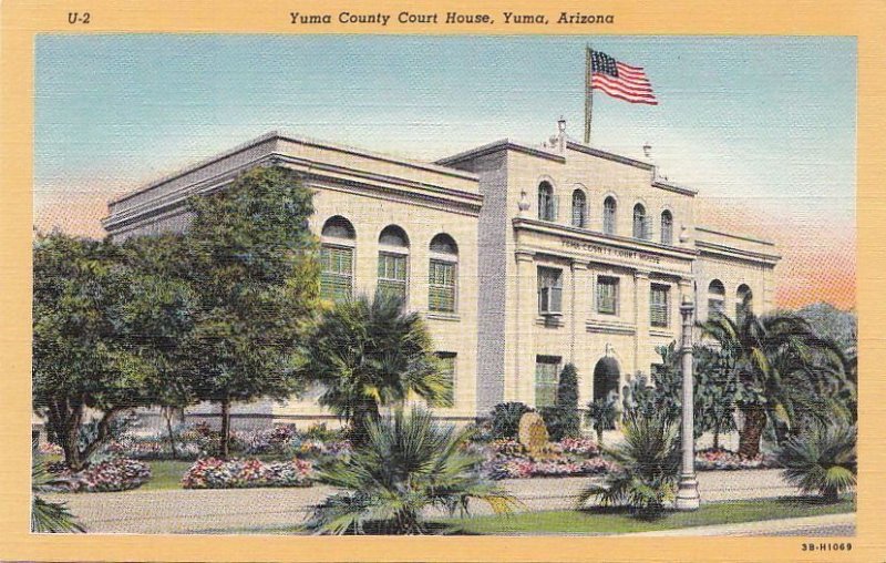 Postcard Yuma County Court House Yuma AZ