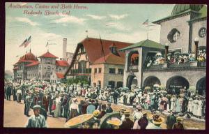 Auditorium,Casino,Bath House,Redondo,Cal. Postcard #144  