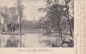 Pennsylvania Allegheny Park Lake 1905