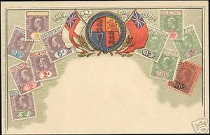 Gold Coast, STAMP Postcard, Coat Arms, Flags (ca. 1899)