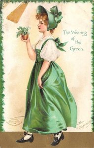 Artist Ellen Clapsaddle Saint Patrick's Day Unused paper glued on front